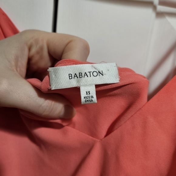 ARITZIA Babaton Casimir Dress Sleeveless V-Neck Coral Pink Size XS - Picture 8 of 10